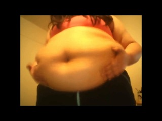 showing off my fatter belly